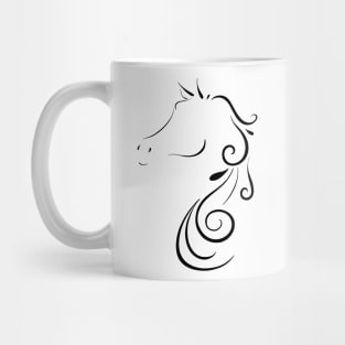 Elegant Horse Swirls Mug